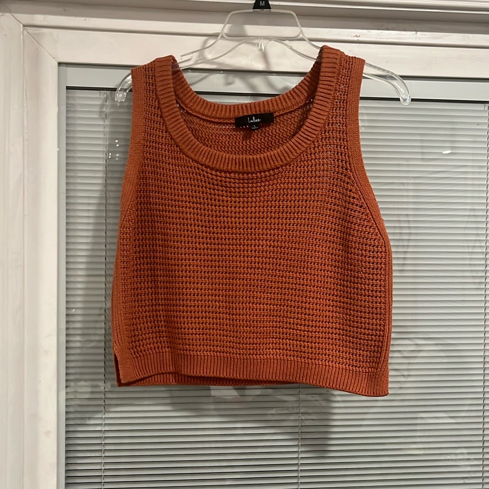Lulus Crop Top Nwot, Rust In Color, Size L, Beaut… - image 1
